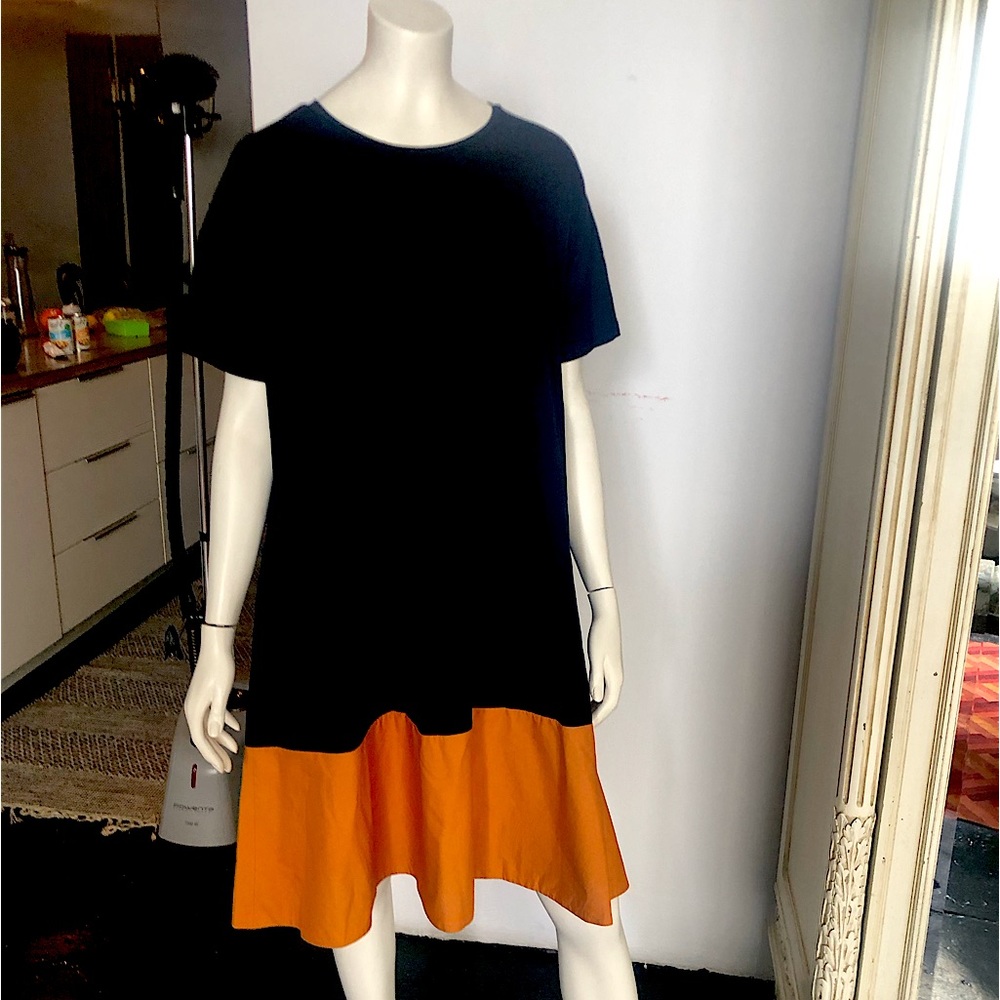 COS cotton jersey and cotton poplin dress size L